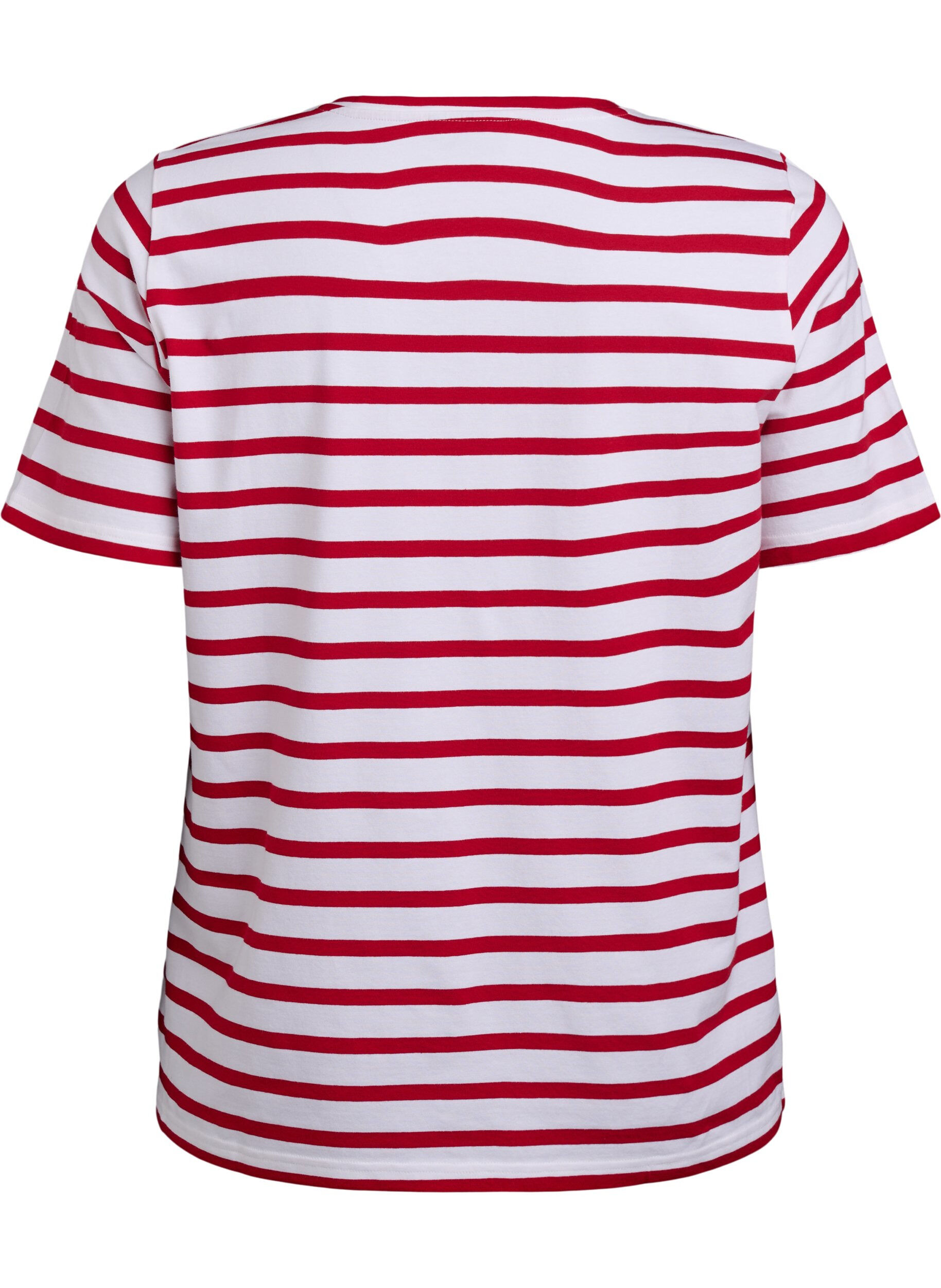 Zizzi T-shirt ray&eacute; en coton biologique, Rouge, Packshot image number 1