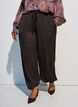 Pantalon ballon textur&eacute; avec ceinture &eacute;lastique, Marron, Model image number 2