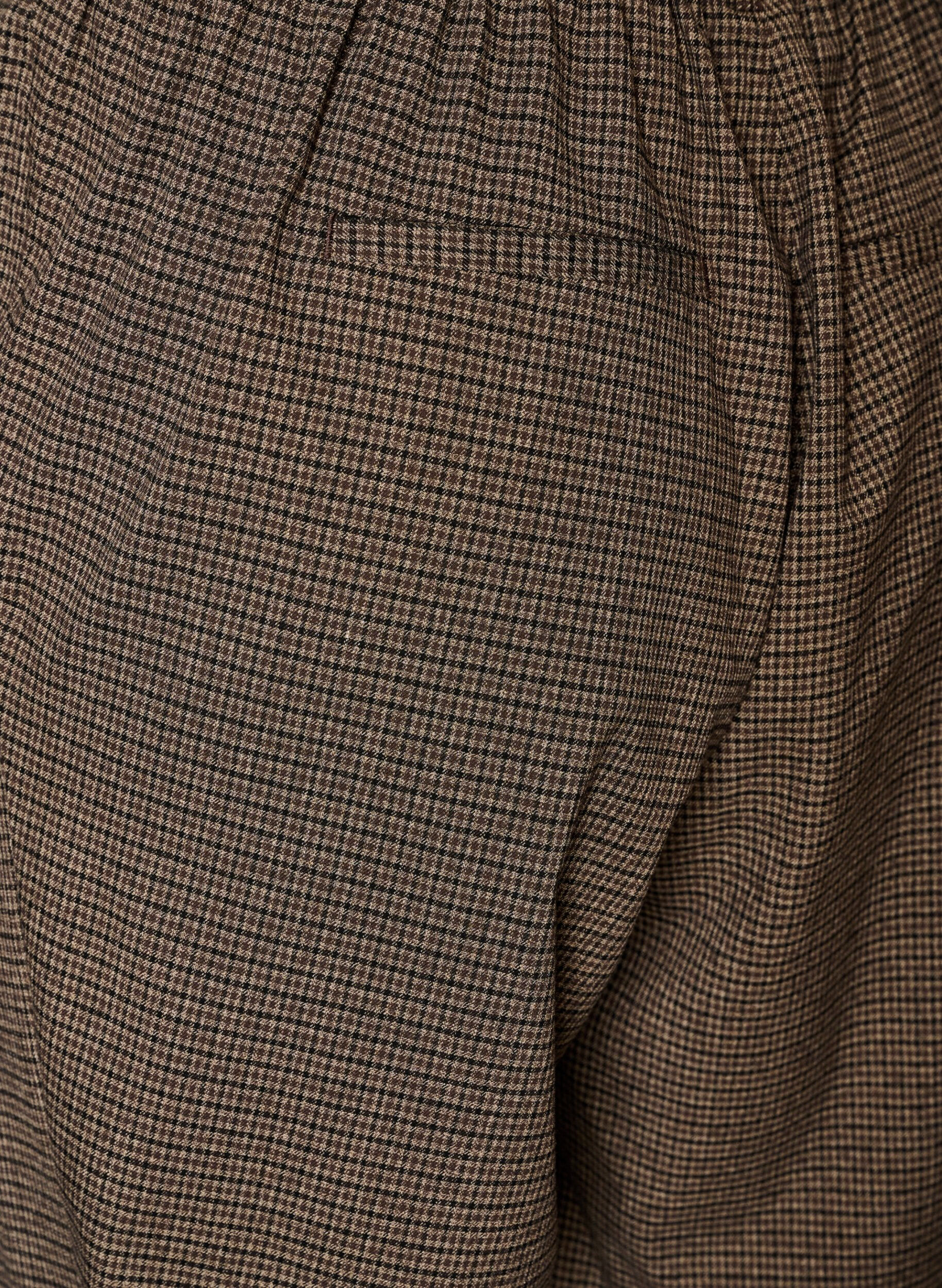 ZizziPantalon droit &agrave; petits carreaux, Marron, Packshot image number 3