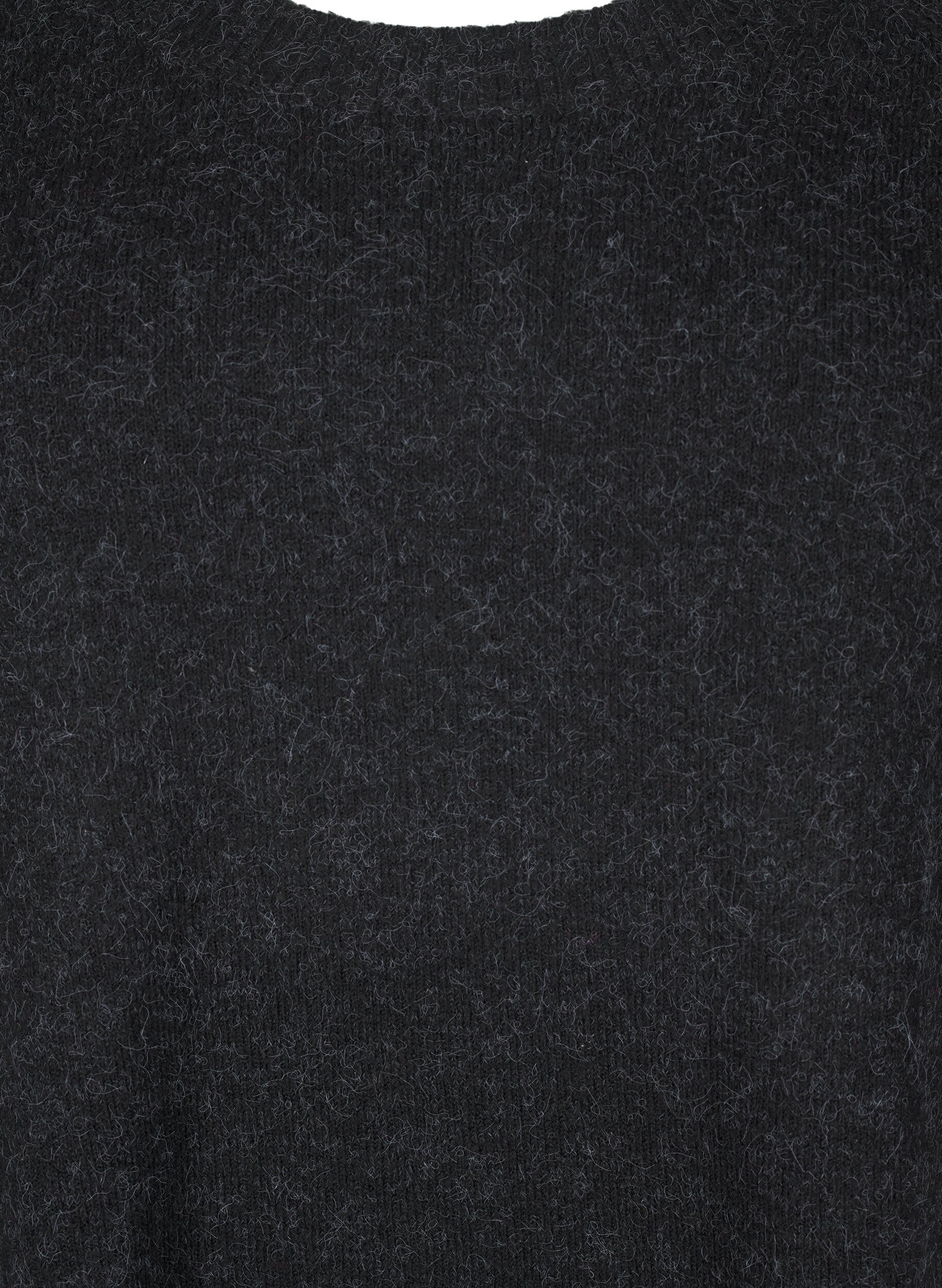 Zizzi Chemisier en tricot avec des d&eacute;tails de perles, Dark Grey Melange, Packshot image number 2