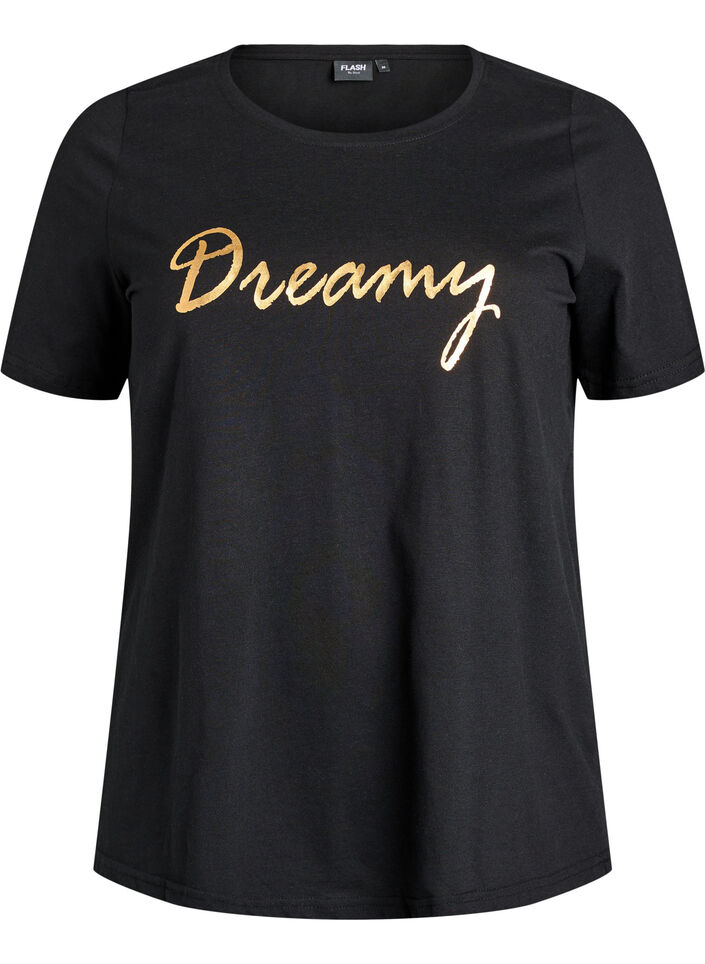 T-shirt imprim&eacute;, Noir, Packshot image number 0