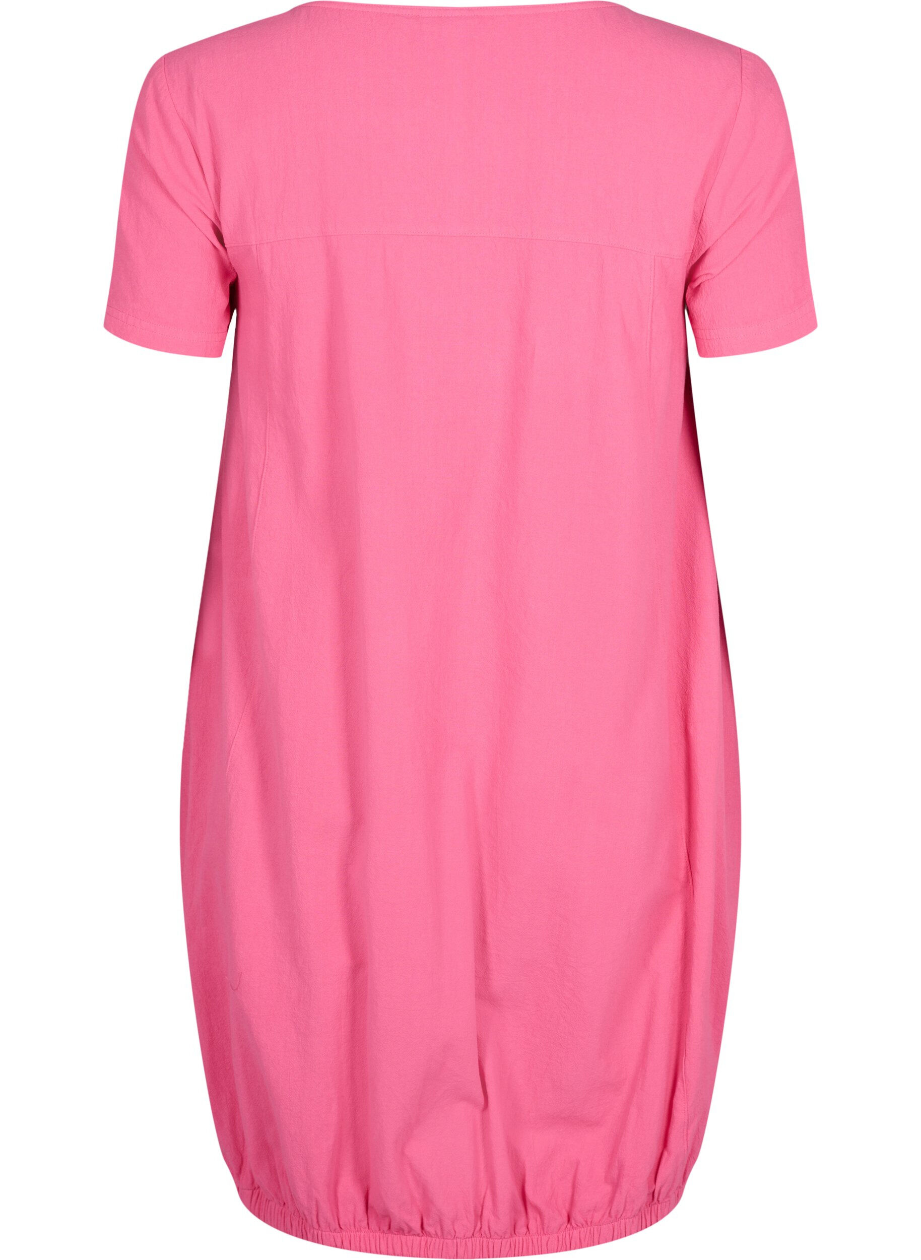 ZizziRobe en coton &agrave; manches courtes, Rose, Packshot image number 1