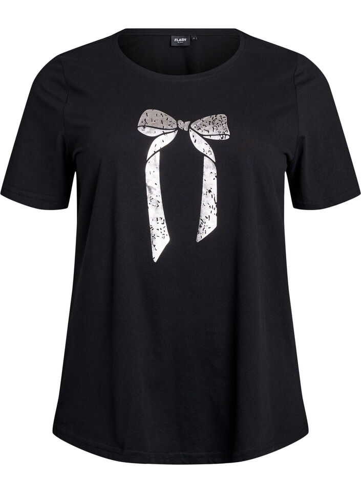 T-shirt imprim&eacute;, Noir, Packshot image number 0