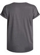 T-shirt &agrave; manches courtes en coton m&eacute;lang&eacute;, Gris anthracite, Packshot image number 1