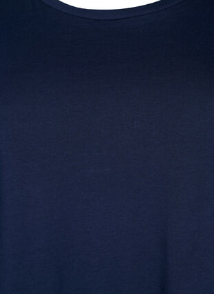T-shirt en coton avec manches 2/4, Navy Blazer, Packshot image number 2