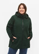 Veste softshell courte avec capuche amovible, Vert foncé, Model image number 0