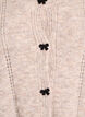 Cardigan avec boutons en forme de n&oelig;ud et motif ajour&eacute;, Beige, Packshot image number 2