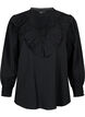 Blouse en viscose avec volants et détails brodés, Black, Packshot image number 0