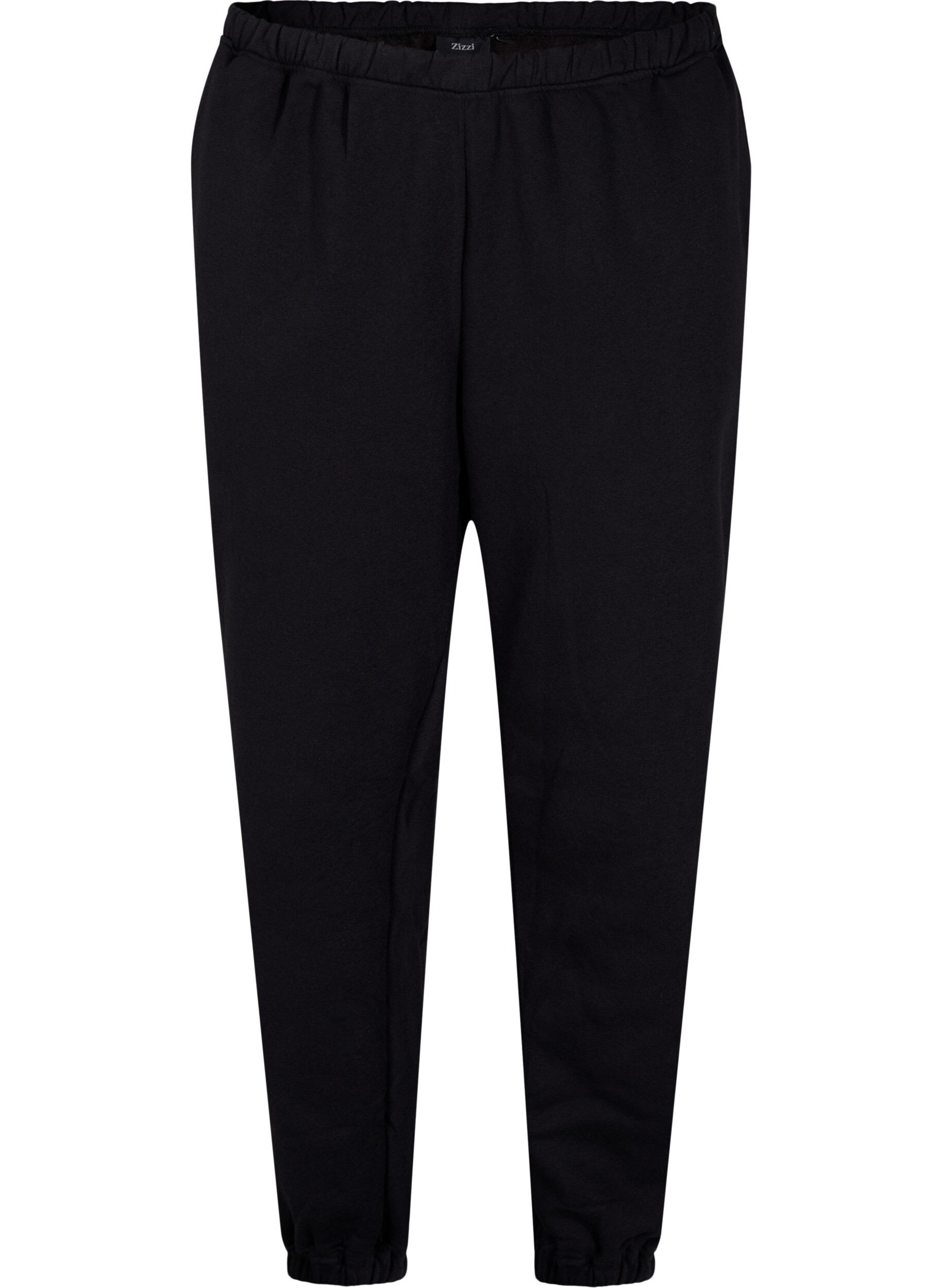 ZizziPantalon ample en coton avec poches, Noir, Packshot image number 0