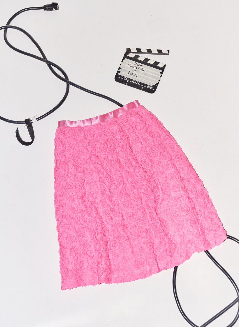 Jupe mi-longue avec fleurs 3D, Dianthus, Image image number 0