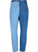 Jeans bicolores Mille mom fit, Lt. B. Comb, Packshot image number 1