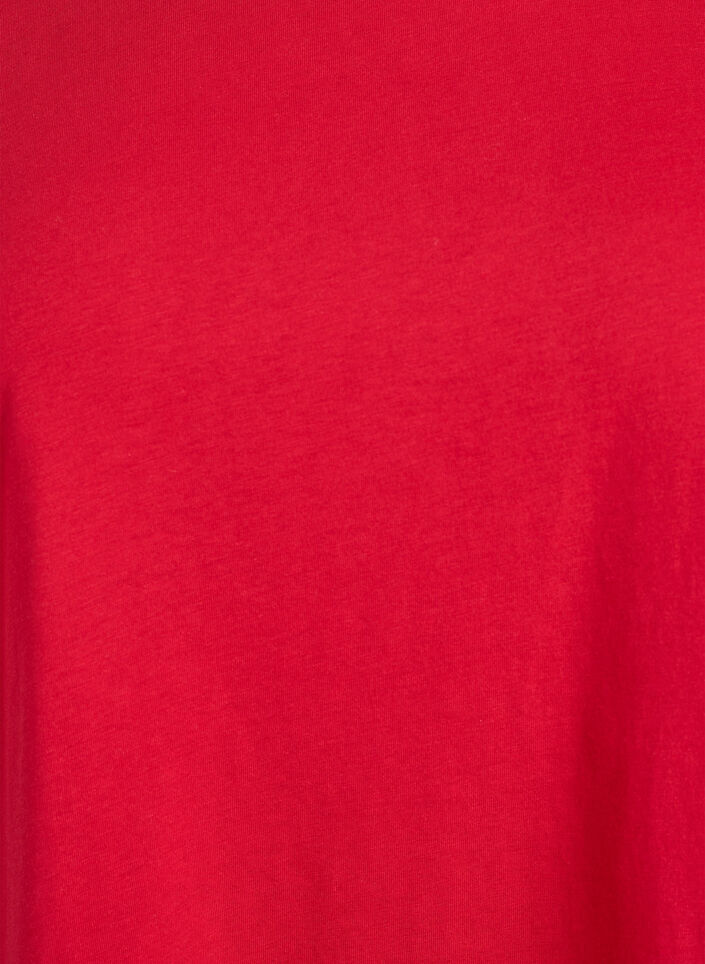 T-shirt &agrave; manches courtes en coton m&eacute;lang&eacute;, Rouge, Packshot image number 2