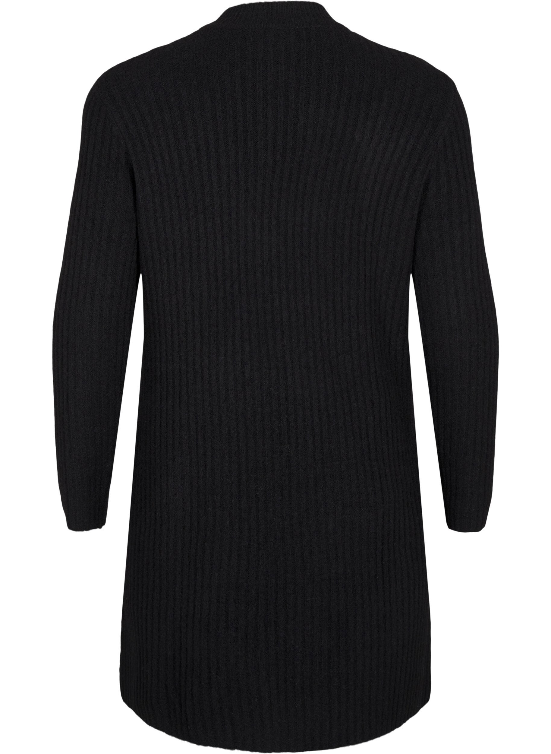 Zizzi Robe courte c&ocirc;tel&eacute;e &agrave; col rond, Black, Packshot image number 1