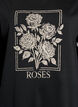 Sweatshirt avec imprim&eacute; roses et strass, Noir, Packshot image number 2