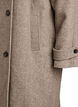 Manteau long en laine &agrave; col montant et double boutonnage, Marron, Packshot image number 3