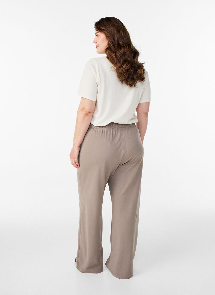 Pantalon ample, Beige, Model image number 1