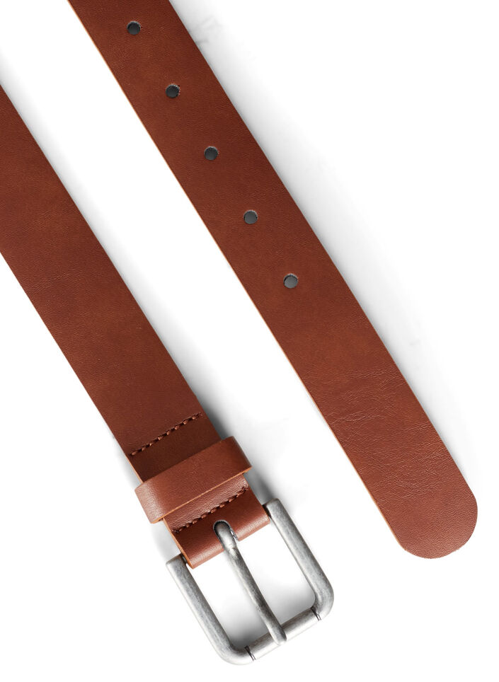 Ceinture marron en simili cuir, Brown, Packshot image number 1