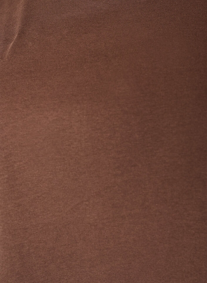 T-shirt avec ourlet asym&eacute;trique en dentelle, Marron, Packshot image number 2