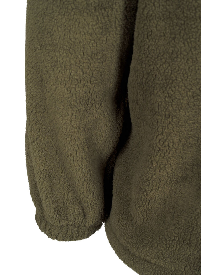 Chemisier en peluche ample à col rond, Forest Night, Packshot image number 3