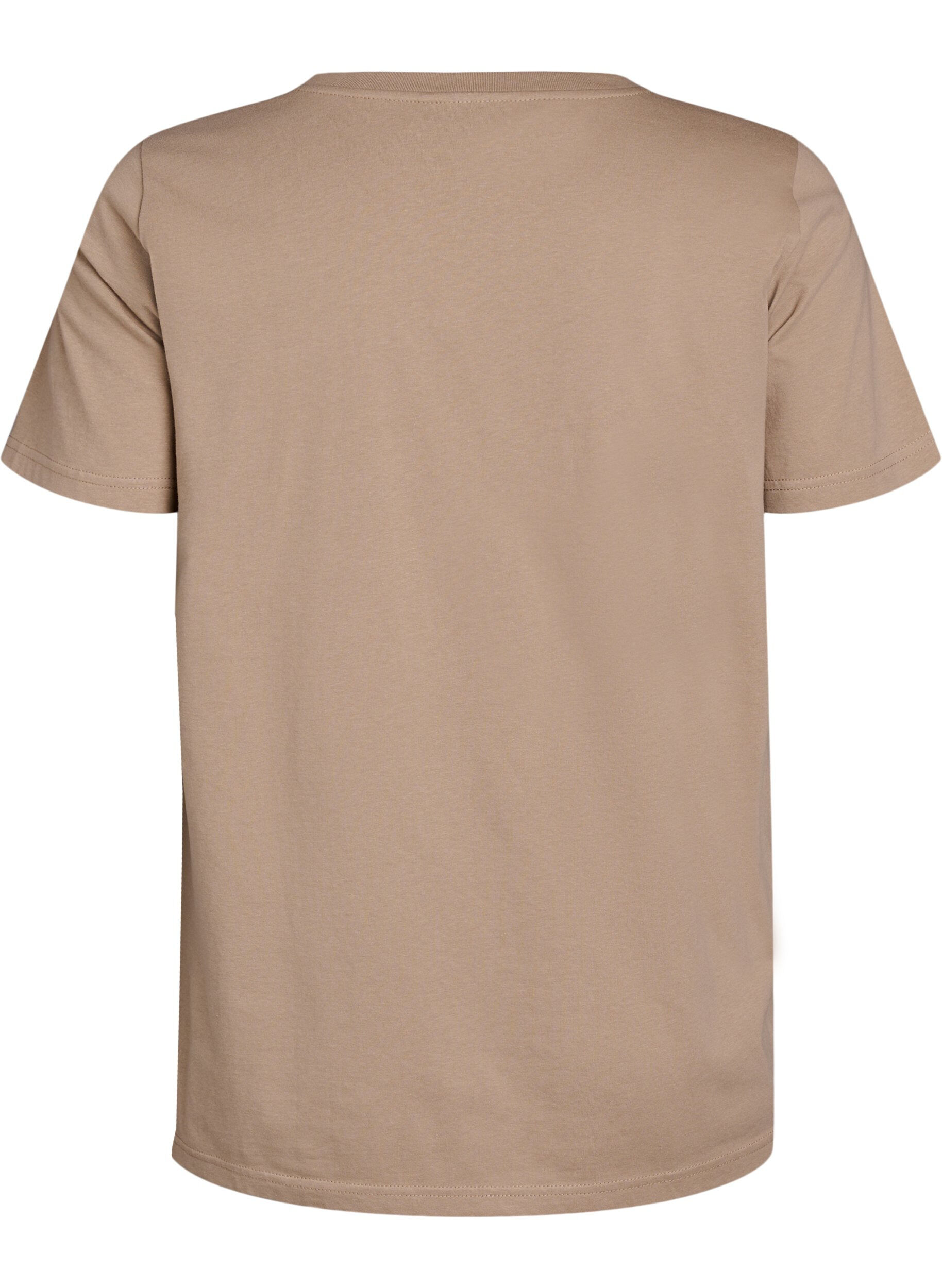 Zizzi T-shirt avec d&eacute;tail imprim&eacute; floral, Beige, Packshot image number 1