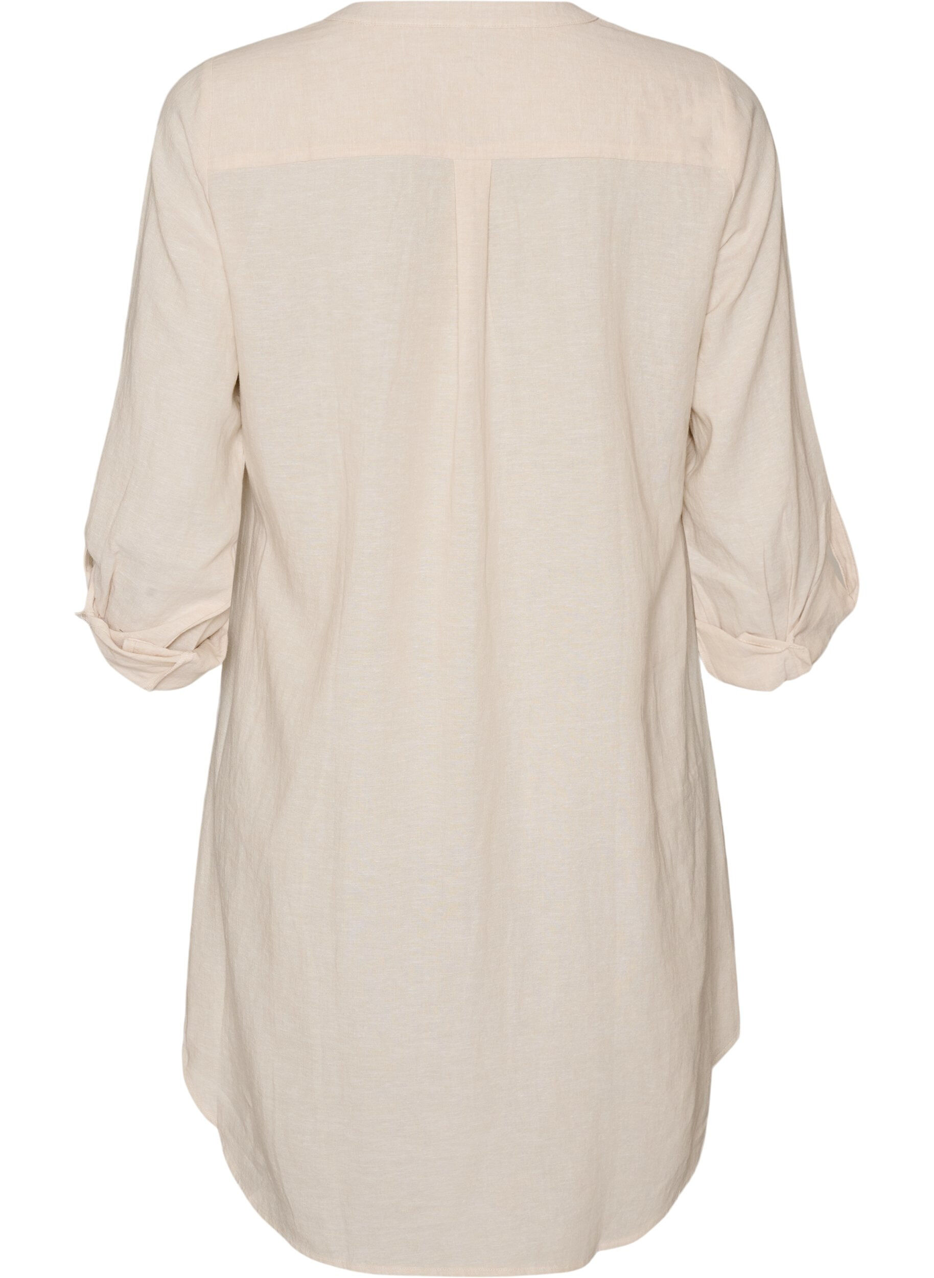 ZizziChemise longue en lin et viscose, Beige, Packshot image number 1