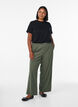 Pantalon ample en velours, Vert, Model image number 0