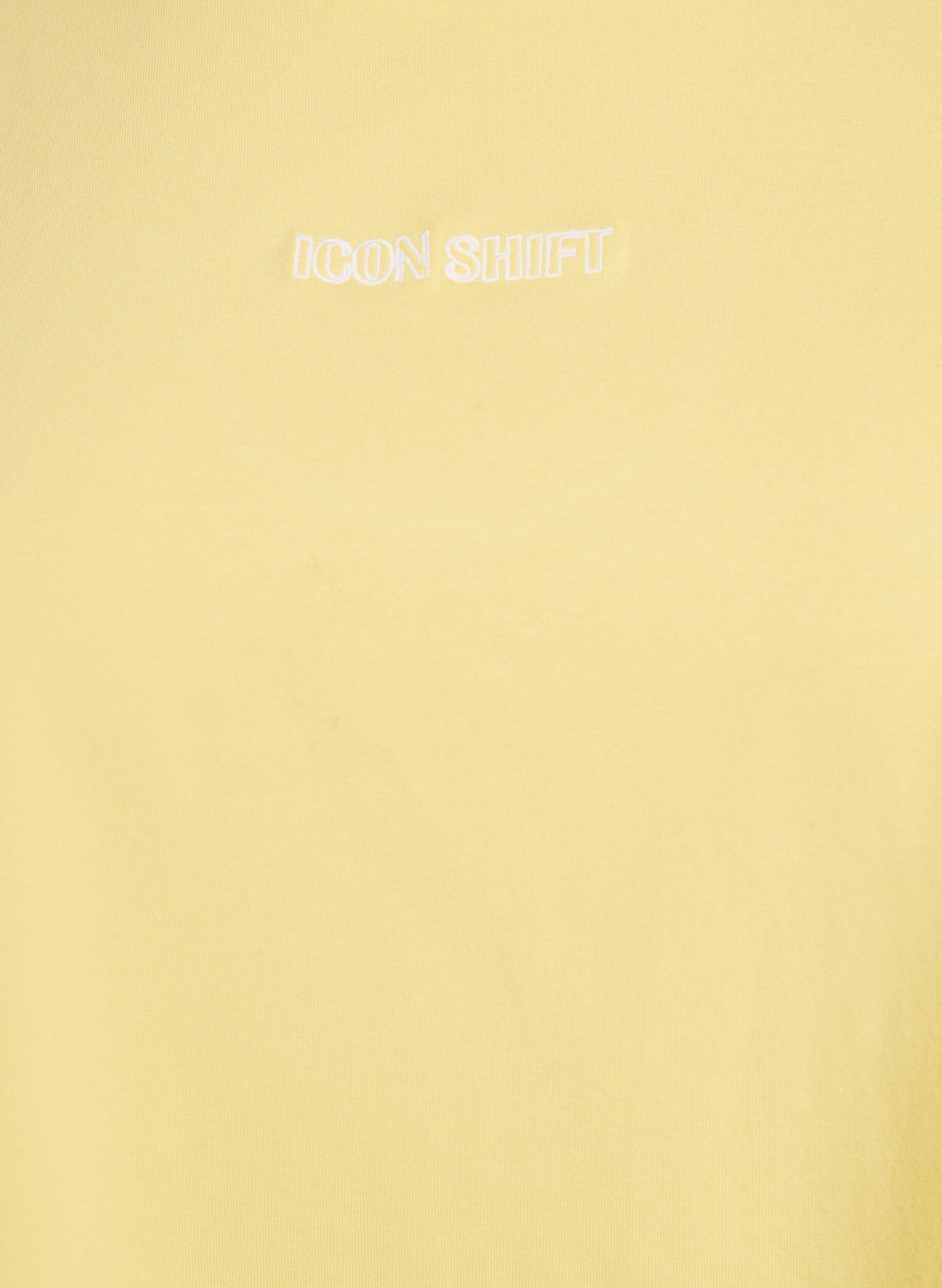 Zizzi T-shirt en coton bio avec un petit motif sur le devant, Jaune, Packshot image number 2
