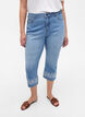 Culotte Amy taille haute avec broderie, Light blue denim, Model image number 2