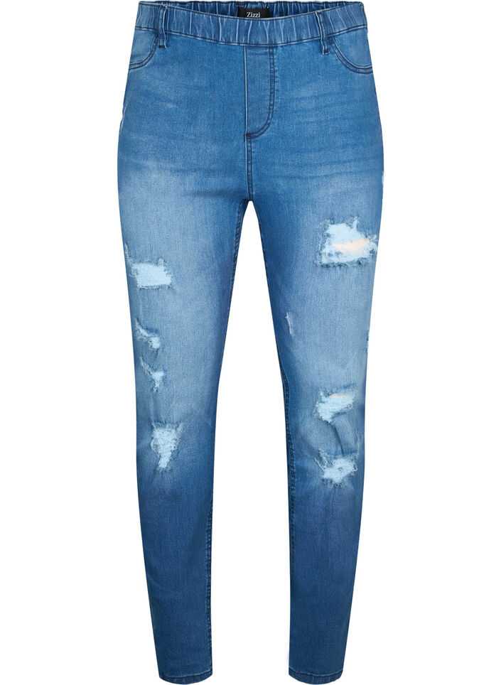 Jeggings avec déchirures, Dark blue, Packshot image number 0