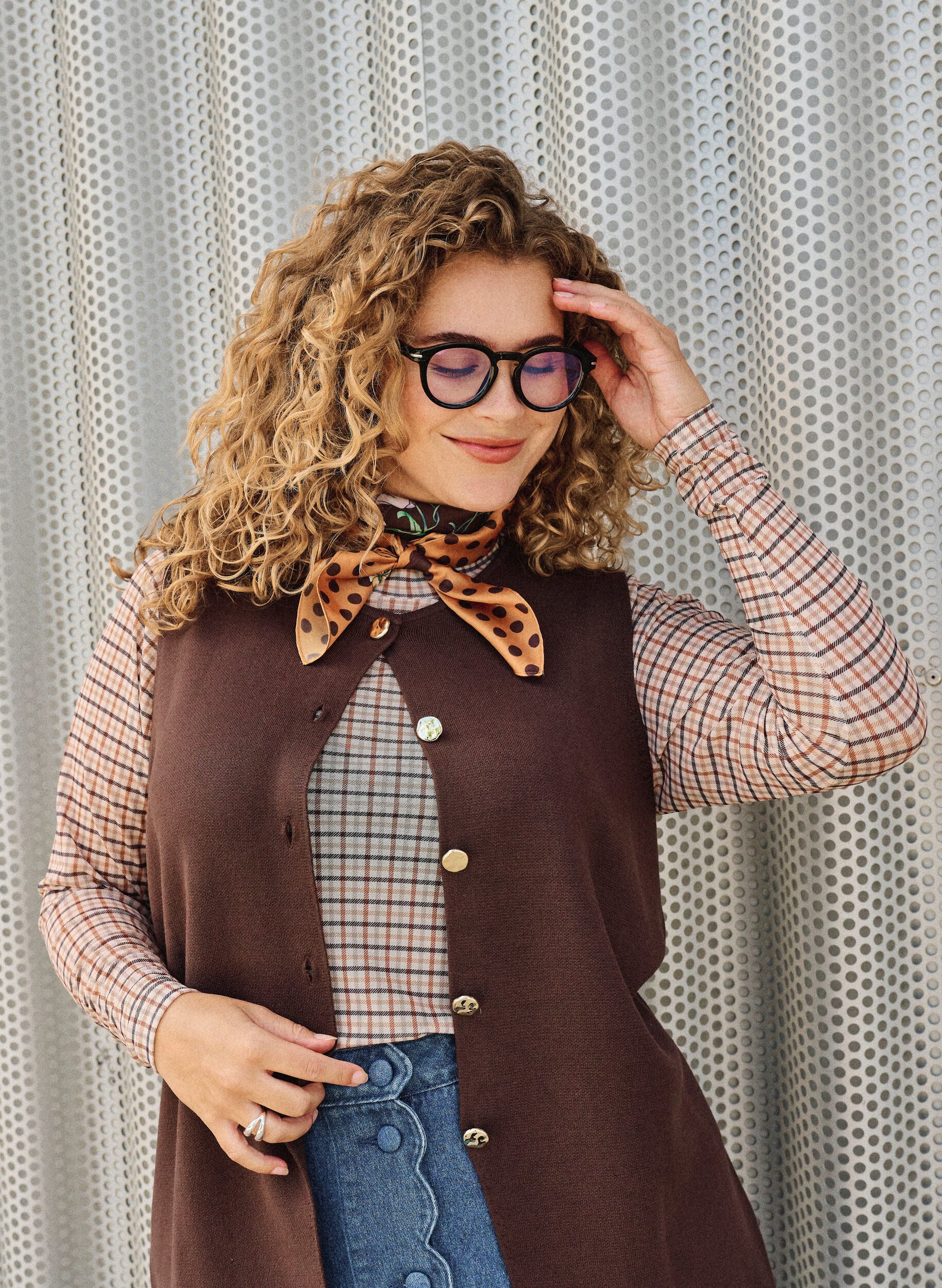 ZizziBlouse en maille &agrave; pois, 9996, Image image number 0