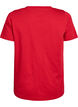 T-shirt en coton simple avec encolure en V, Rouge, Packshot image number 1