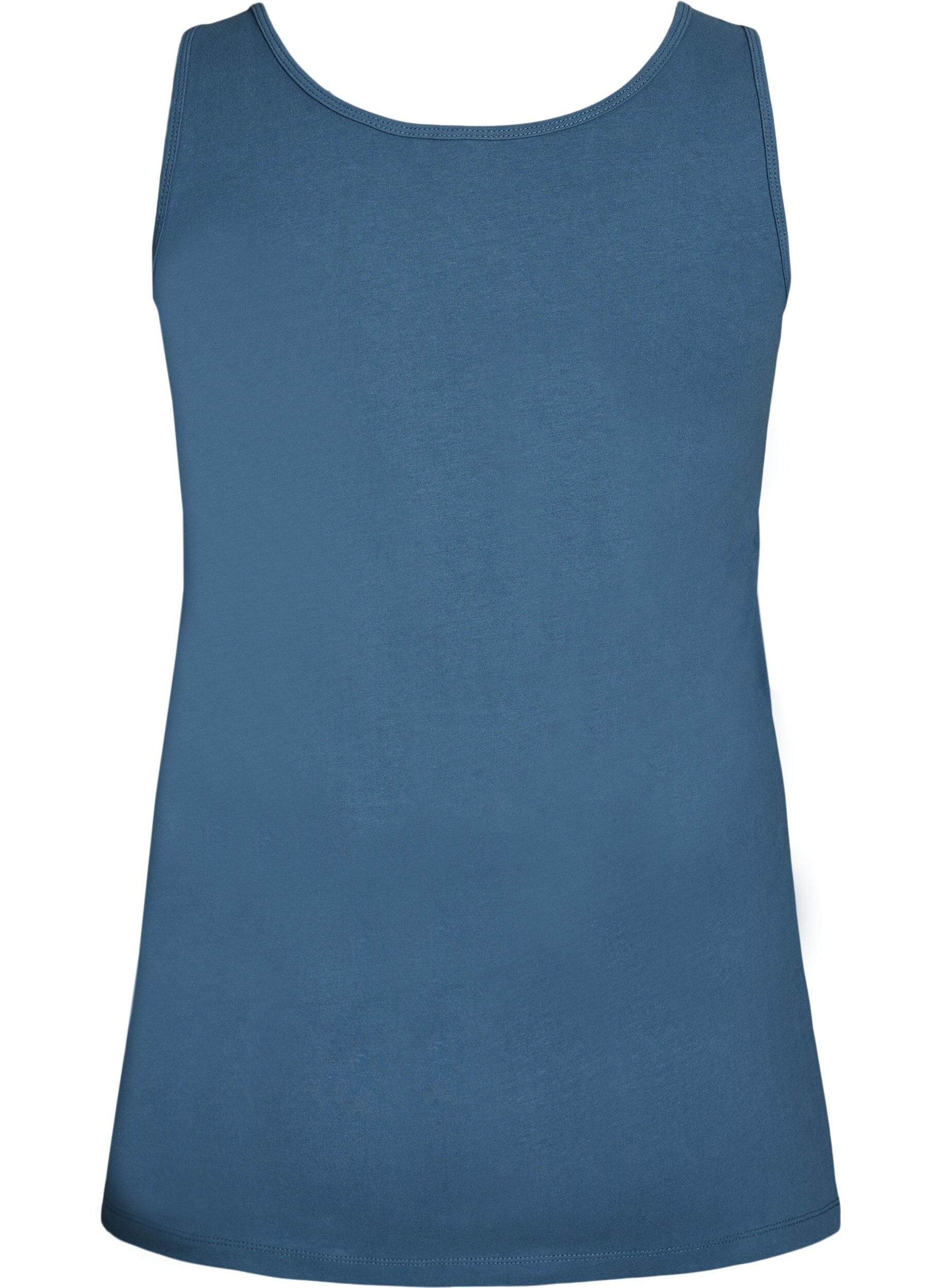ZizziHaut basic uni en coton, Gris bleut&eacute;, Packshot image number 1