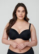 Soutien-gorge moulé avec maille, Noir, Model image number 0