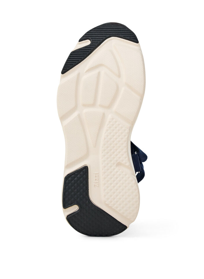 Sandale confortable avec Velcro et soutien de la vo&ucirc;te plantaire, Bleu, Packshot image number 4