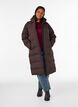 Manteau d'hiver long et matelass&eacute; avec capuche, Marron, Model image number 1
