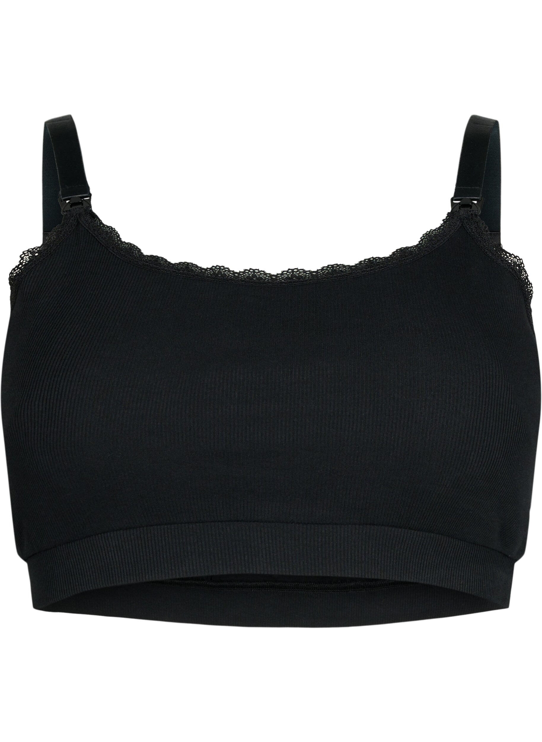 Zizzi Soutien-gorge d'allaitement en qualit&eacute; c&ocirc;tel&eacute;e, Black, Packshot image number 0