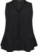 Blouse sans manches textur&eacute;e avec lien &agrave; nouer, Noir, Packshot image number 0
