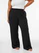 Pantalon ample taille haute en jersey, Noir, Model image number 3