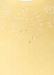 T-shirt en coton biologique avec broderie ajour&eacute;e, Jaune clair, Packshot image number 2