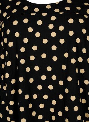 Robe en coton à manches courtes avec imprimé floral, Black W. dot, Packshot image number 2