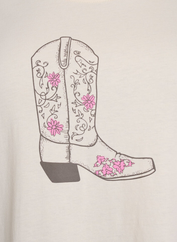 FLASH - T-shirt imprim&eacute;, Vanille, Packshot image number 2