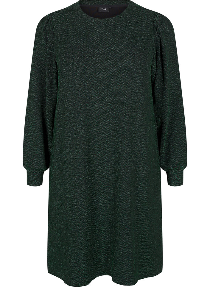 Robe avec un motif en zigzag et des paillettes, Scarab ZigZagShimmer, Packshot image number 0