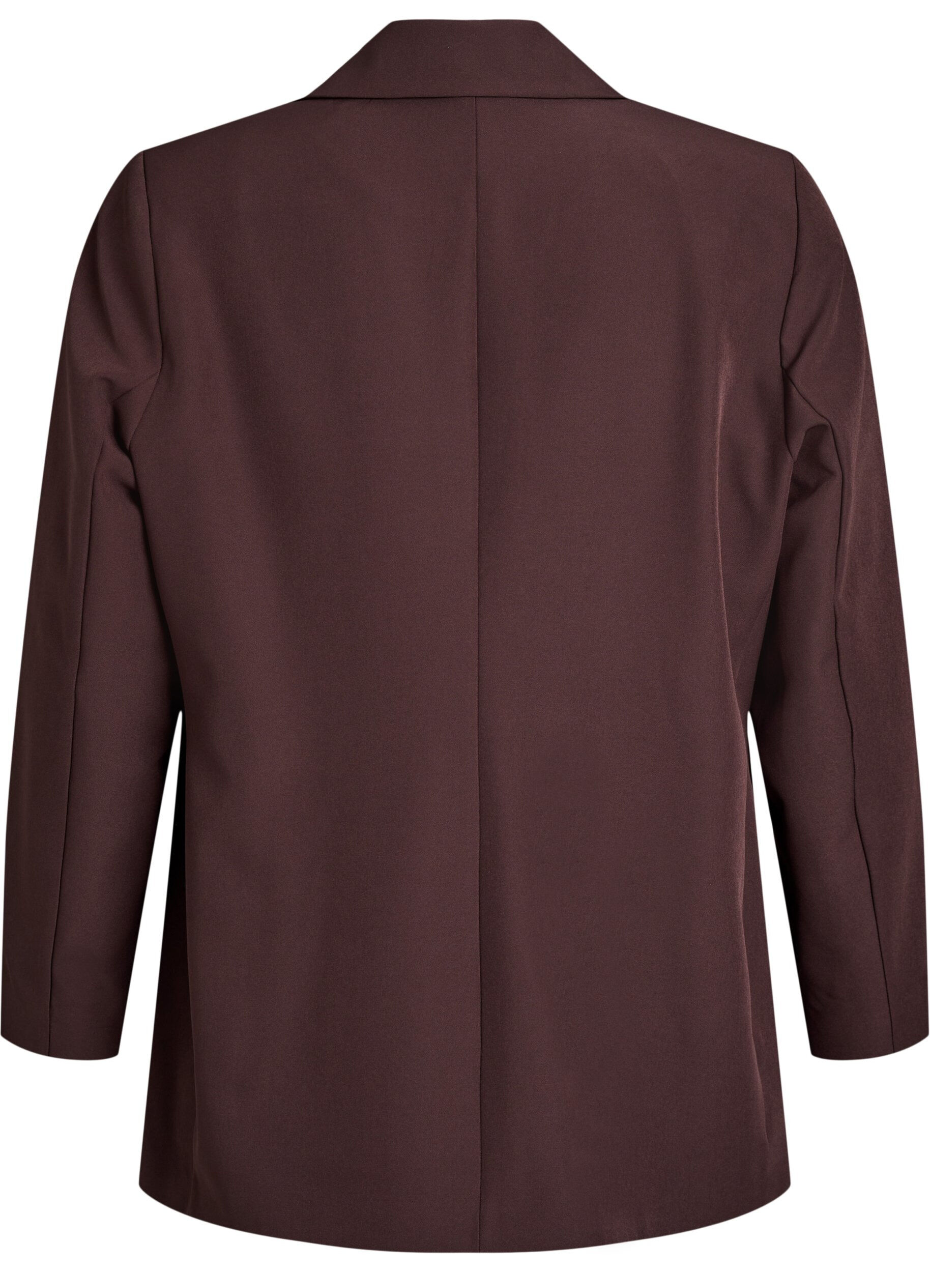 Zizzi Blazer classique avec fermeture boutonn&eacute;e, Marron, Packshot image number 1