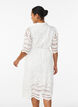 Robe chemise en broderie anglaise avec une ceinture &agrave; nouer, Blanc, Model image number 2