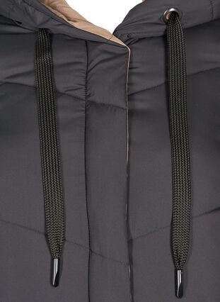 Veste longue réversible à capuche, Black COMB, Packshot image number 2