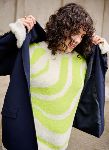 Blouse tricotée douce avec motif, Tender Shoots Comb, Image image number 0