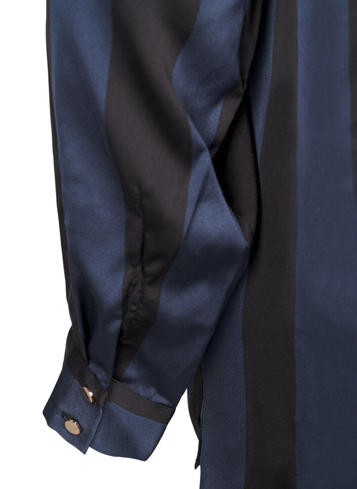 Chemise en satin à rayures, Spellbound w. Black, Packshot image number 4
