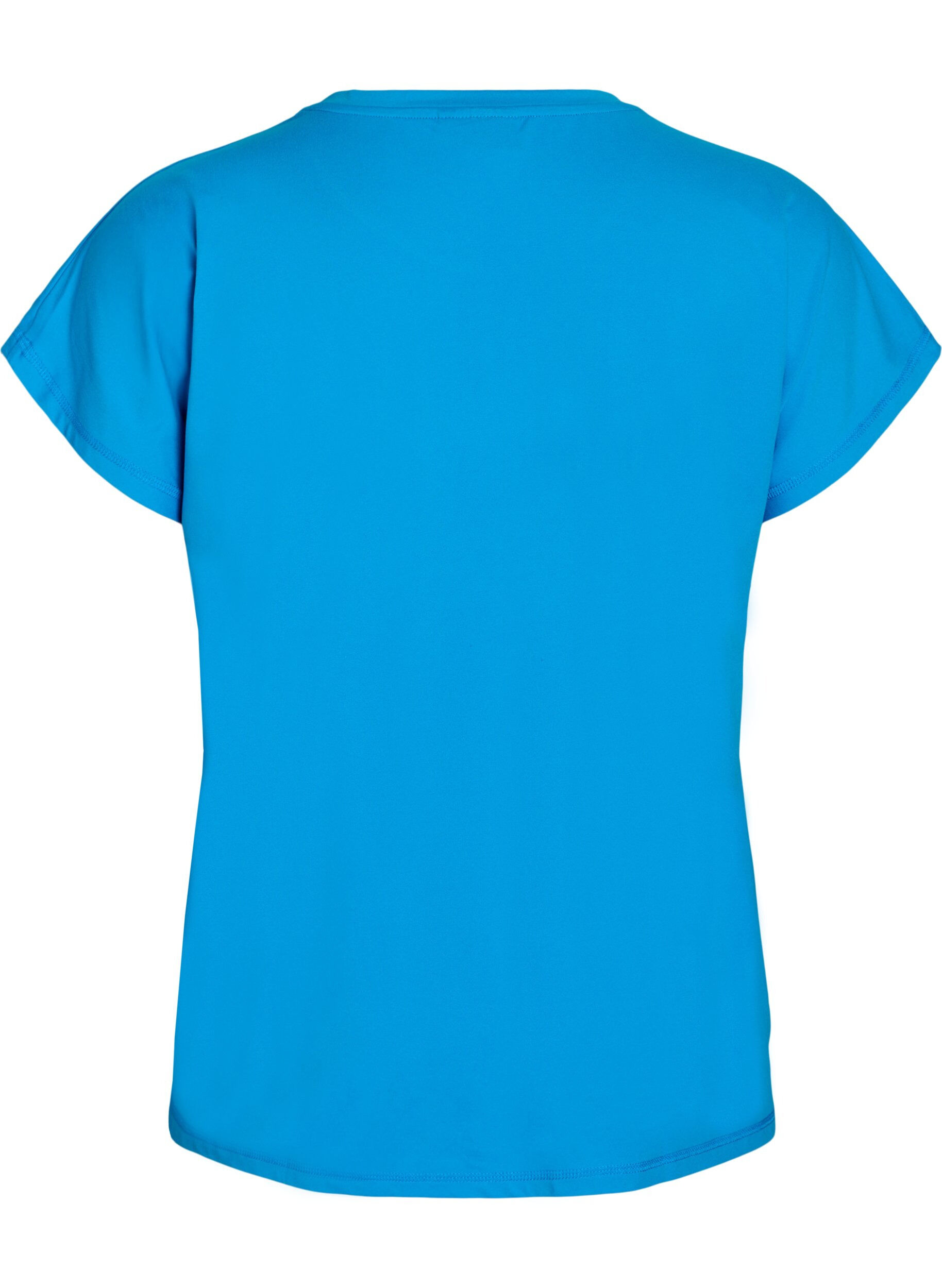 ZizziT-shirt de sport couleur unie, Bleu, Packshot image number 1