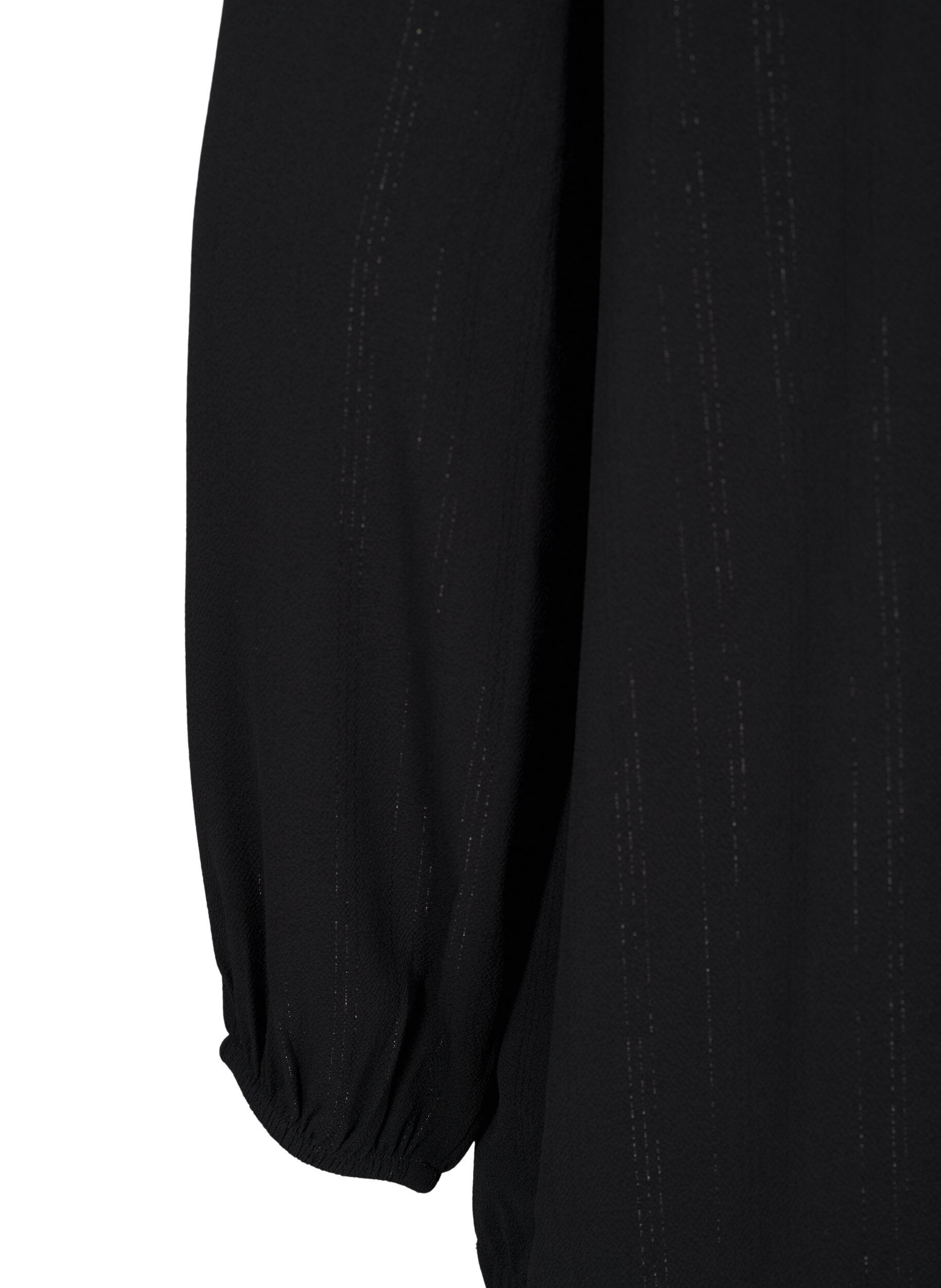 Zizzi Chemisier avec paillettes argent&eacute;es, Noir, Packshot image number 3