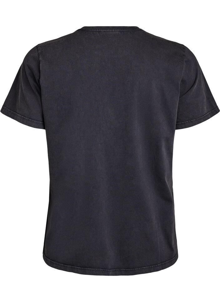 T-shirt en coton biologique avec une impression cool, Gris anthracite, Packshot image number 1